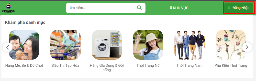 Đăng ký tài khoản nếu chưa có tài khoản trên Website