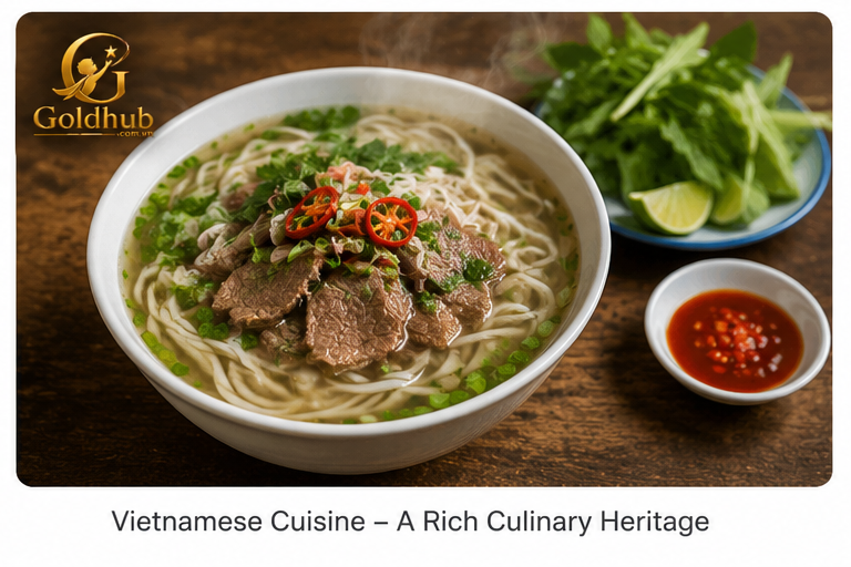 Vietnamese cuisine travel guide featuring traditional pho and local food culture