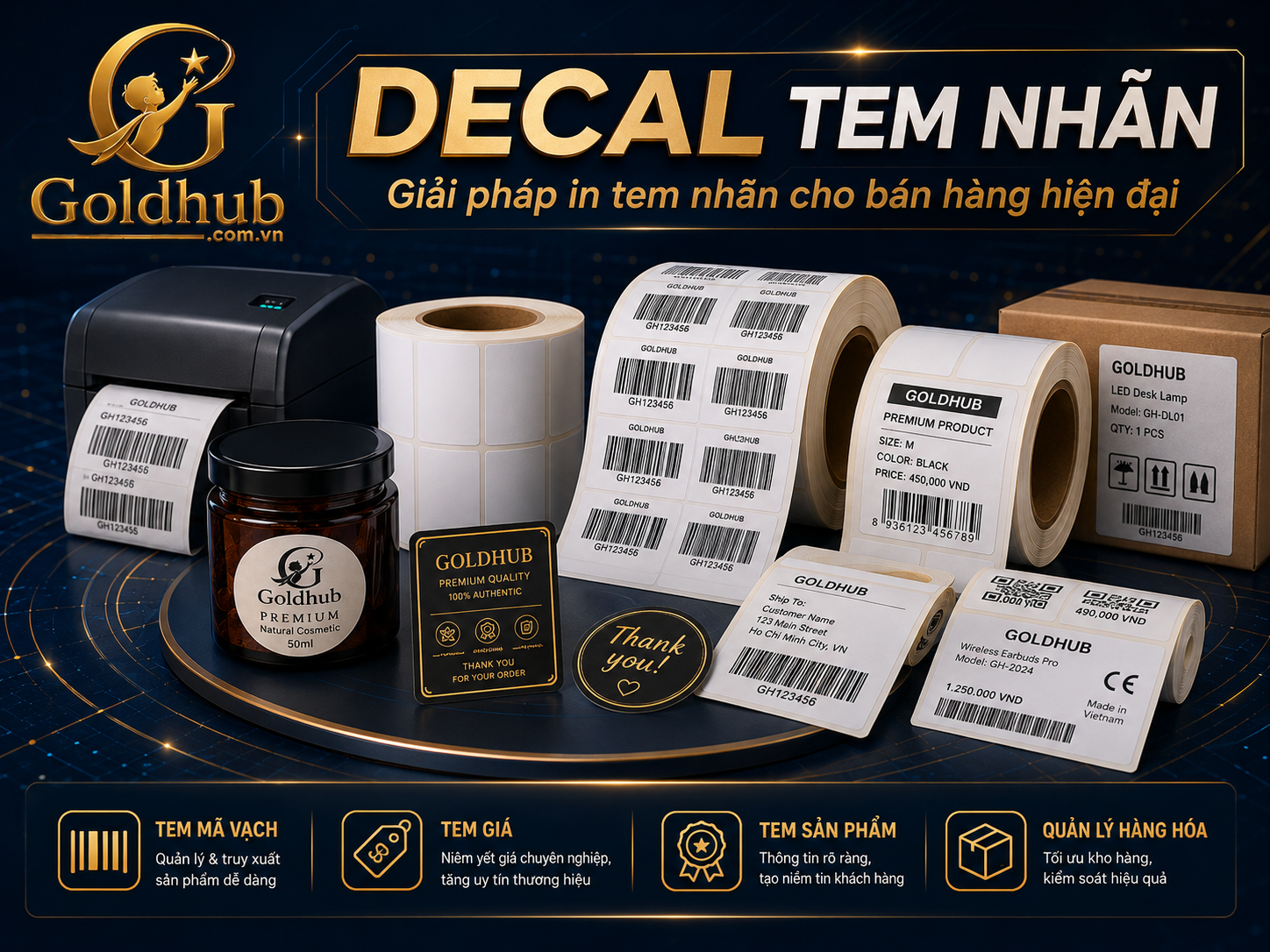 Giải pháp của in decal tem nhãn