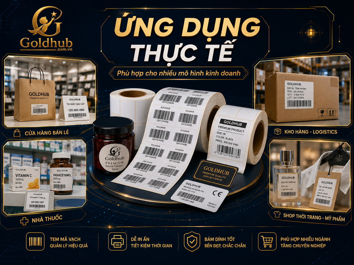 Ứng dụng thực tế của decal tem nhãn