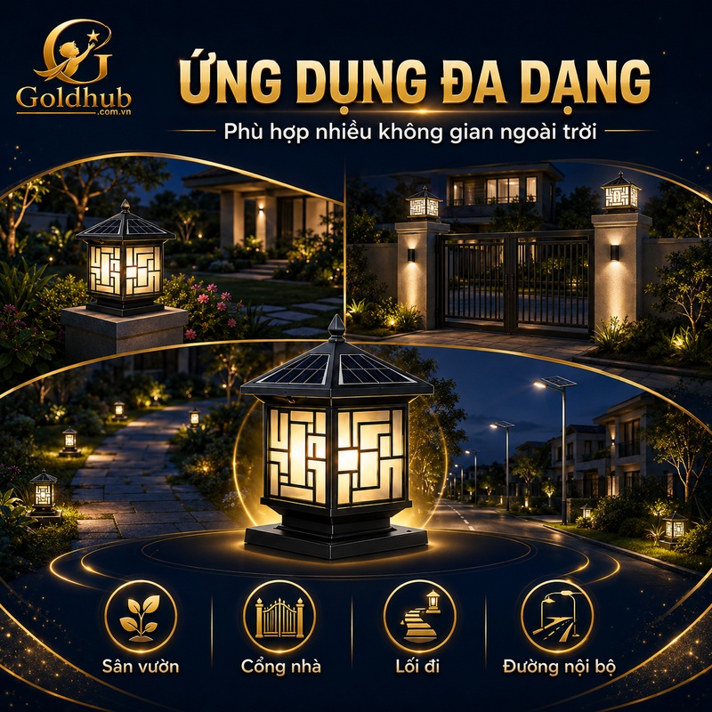 Đèn năng lượng mặt trời ứng dụng đa dạng