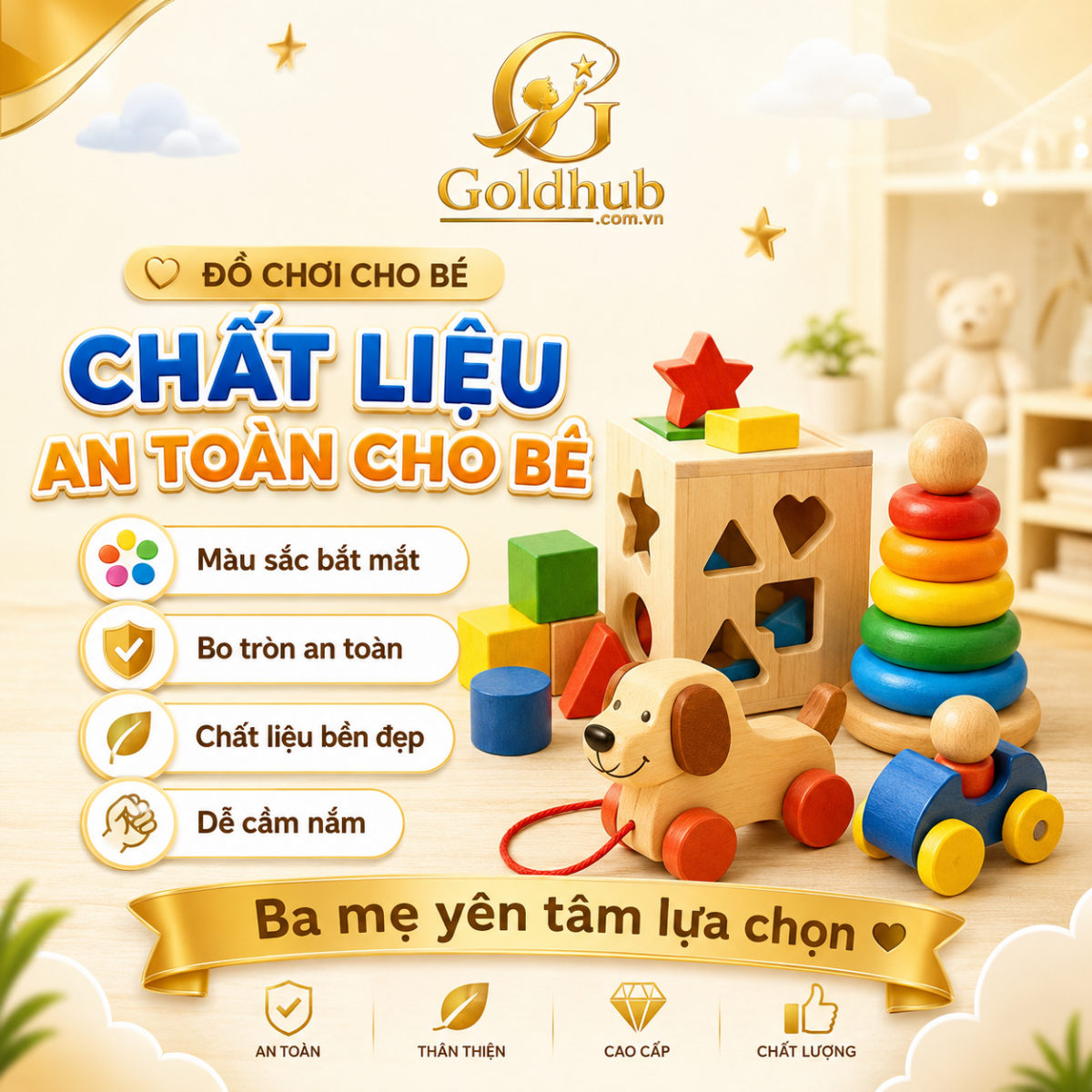 Chất liệu an toàn cho bé Chất liệu an toàn cho bé