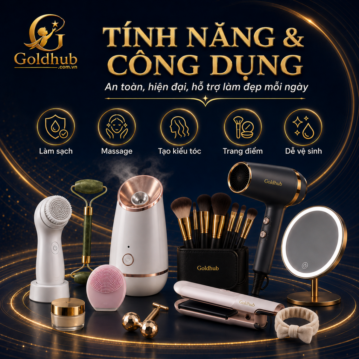 Tính năng và công dụng của dụng cụ làm đẹp