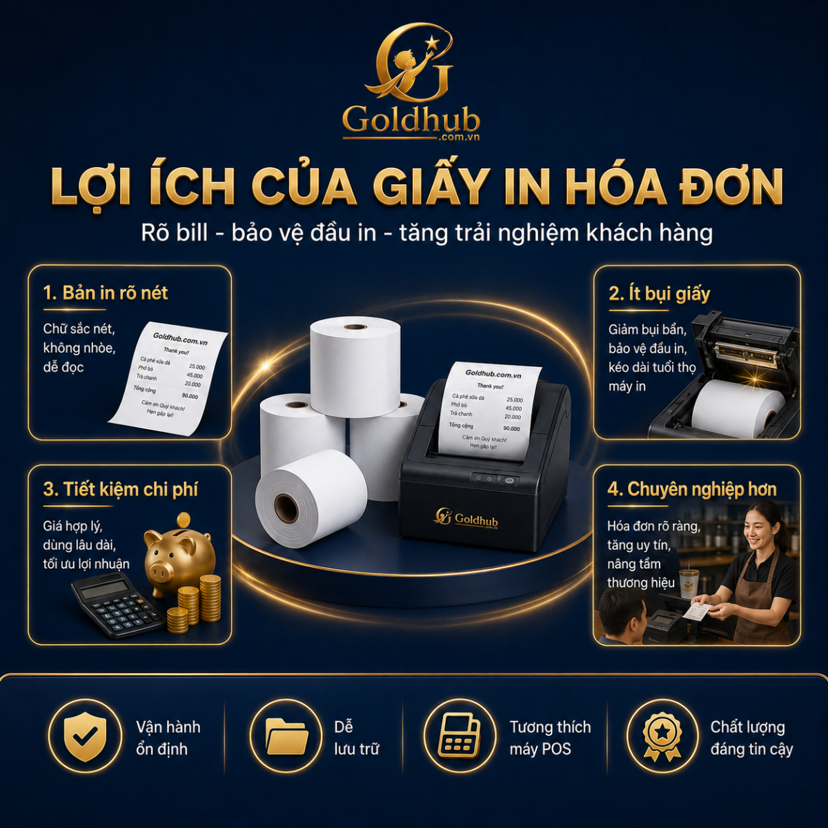 Lợi ích của giấy in hóa đơn