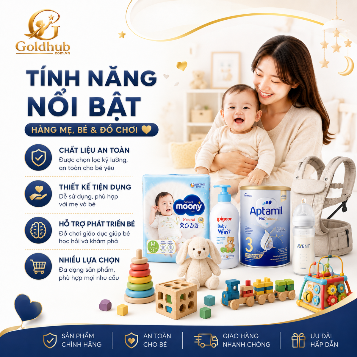 Tính năng nổi bật của Hàng Mẹ, Bé & Đồ Chơi