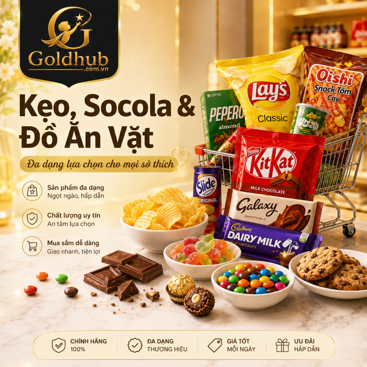 Kẹo, Socola & Đồ Ăn Vặt Kẹo, Socola & Đồ Ăn Vặt
