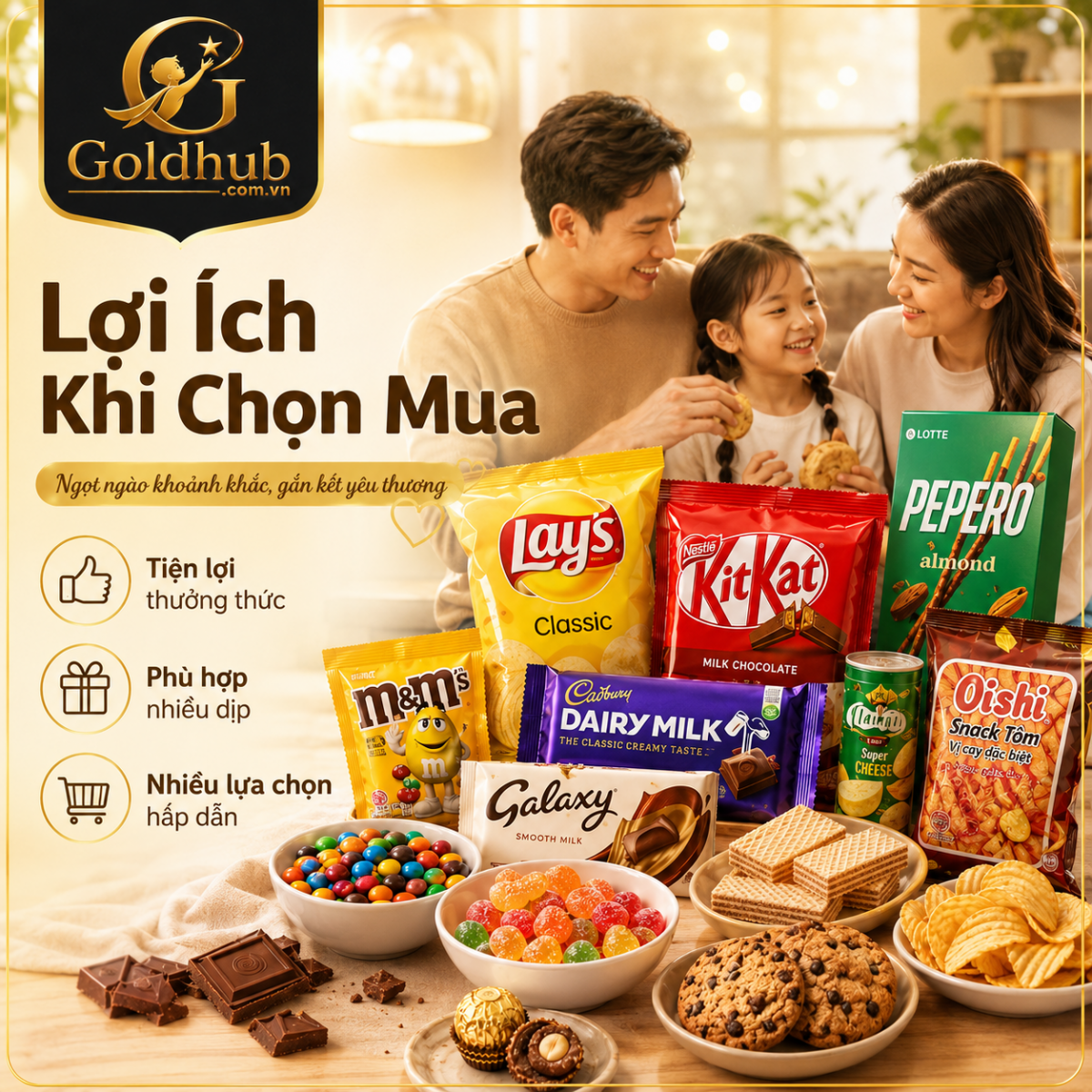 Lợi ích Kẹo, Socola & Đồ Ăn Vặt Lợi ích Kẹo, Socola & Đồ Ăn Vặt