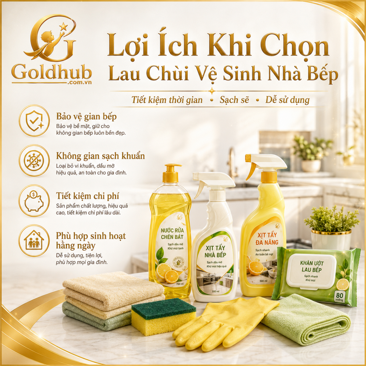 Lợi ích Lau Chùi Vệ Sinh Nhà Bếp