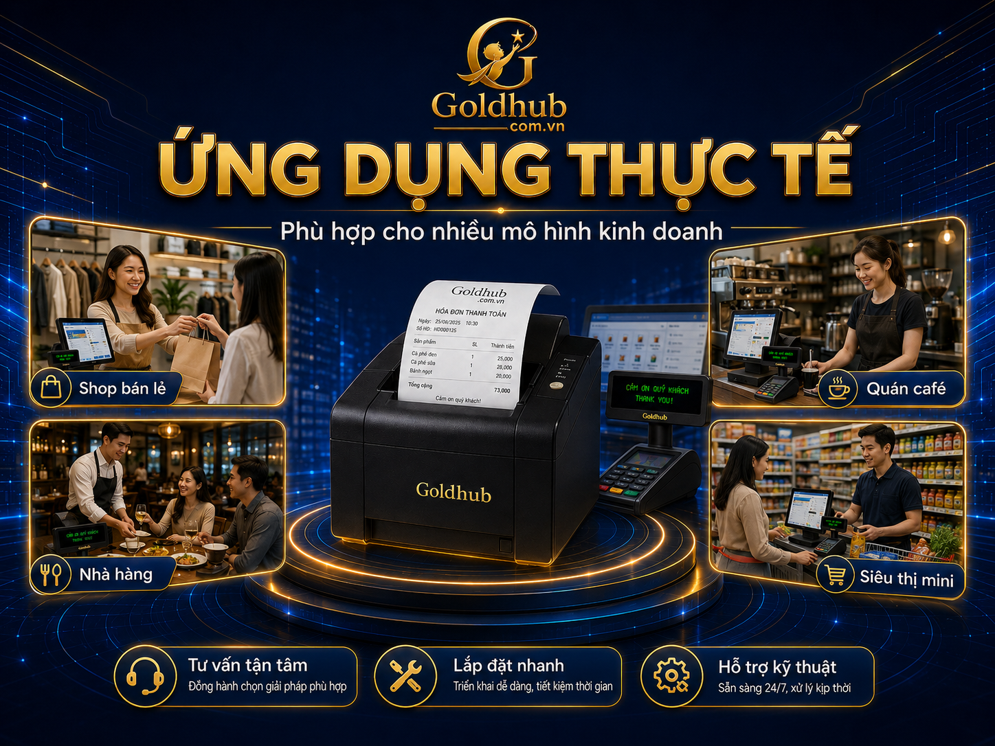 Ứng dụng thực tế của máy in hóa đơn