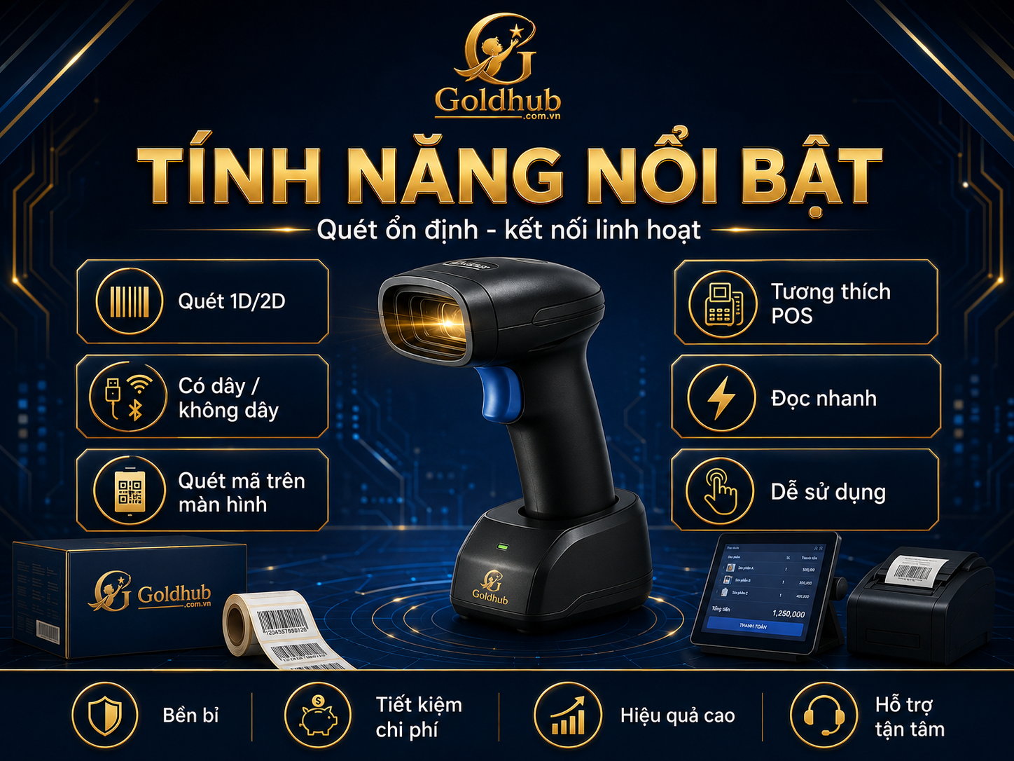 Tính năng nổi bật của máy quét mã vạch