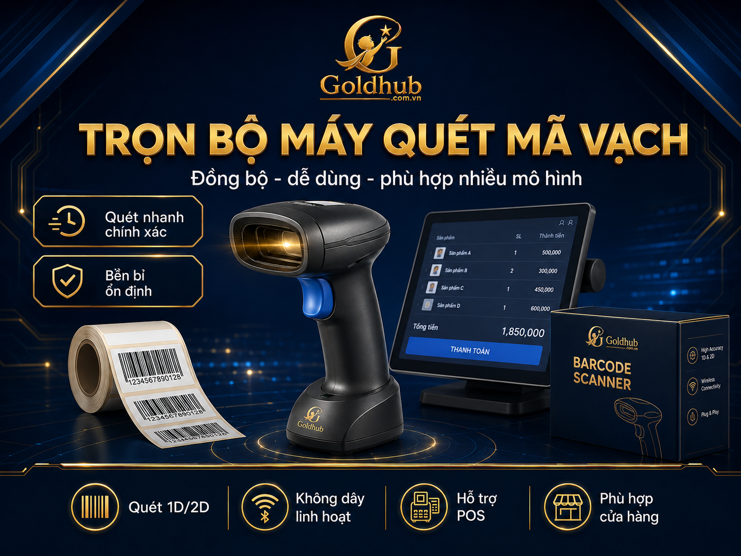 Trọn bộ máy quét mã vạch