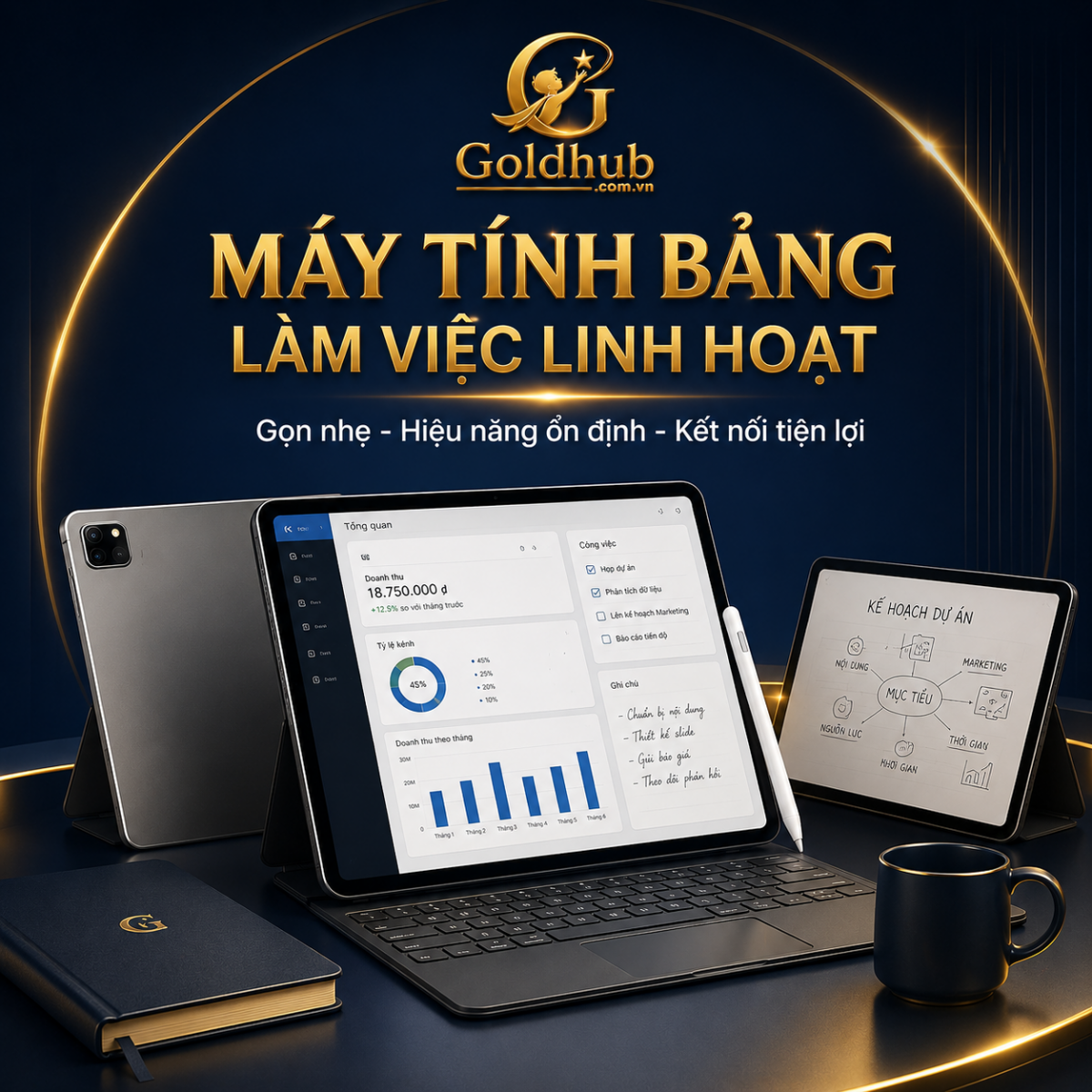Máy tính bảng làm việc linh hoạt