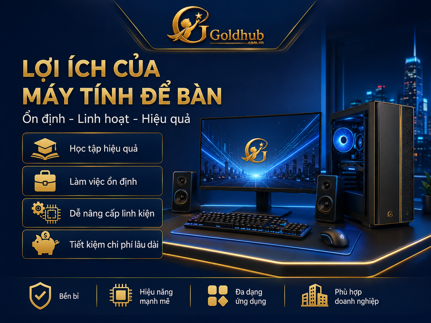 Lợi ích của máy tính để bàn Lợi ích của máy tính để bàn