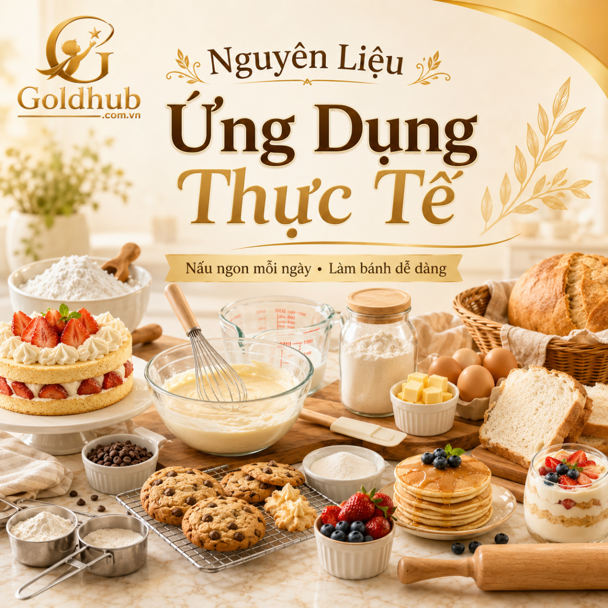 Ứng dụng thực tế Nguyên Liệu Nấu Ăn & Làm Bánh Ứng dụng thực tế Nguyên Liệu Nấu Ăn & Làm Bánh