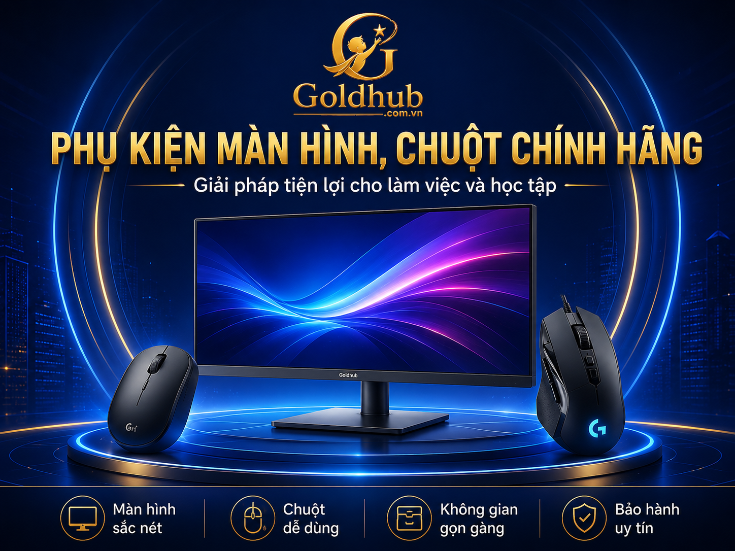 Phụ kiện màn hình, chuột chính hãng