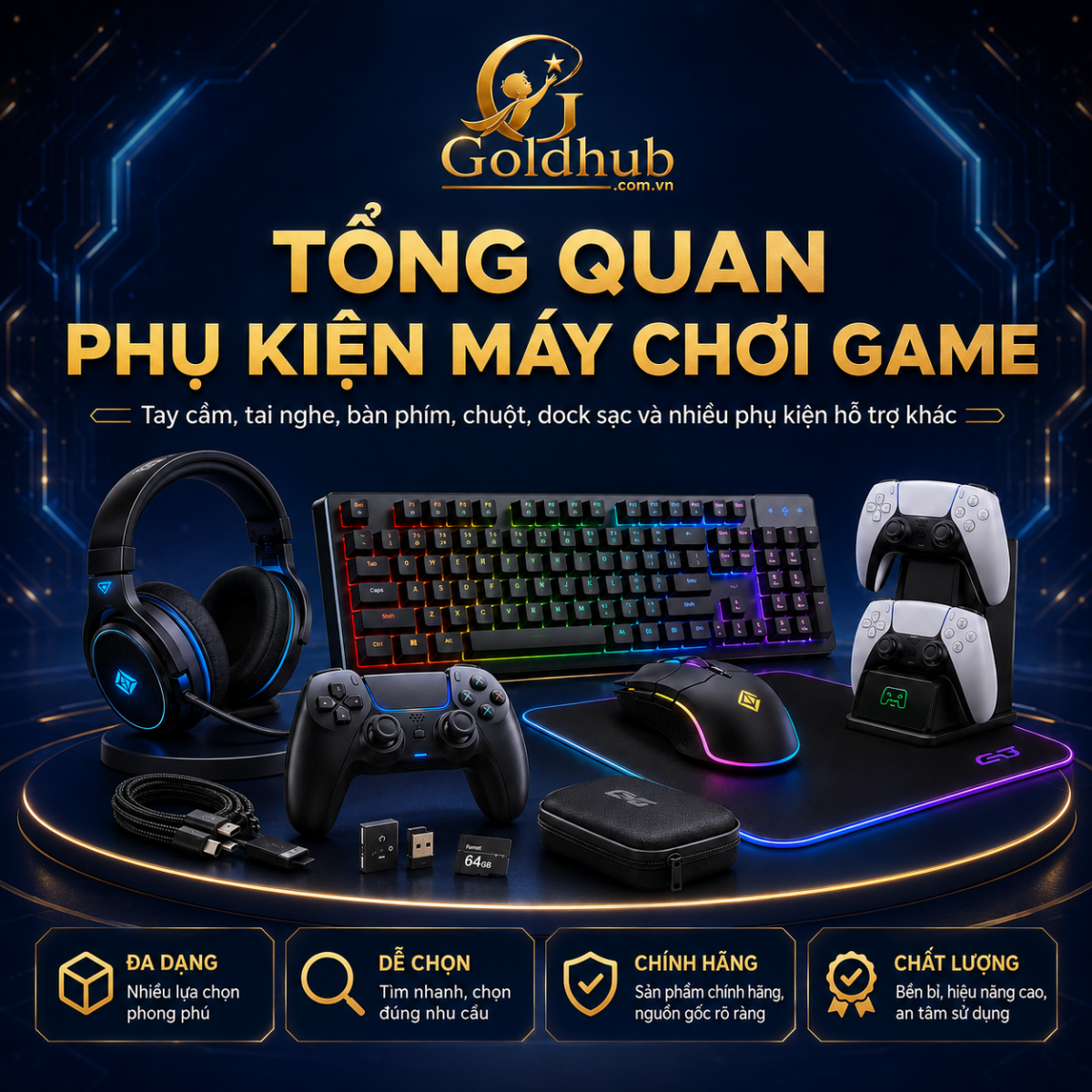 Tổng quan phụ kiện máy chơi game