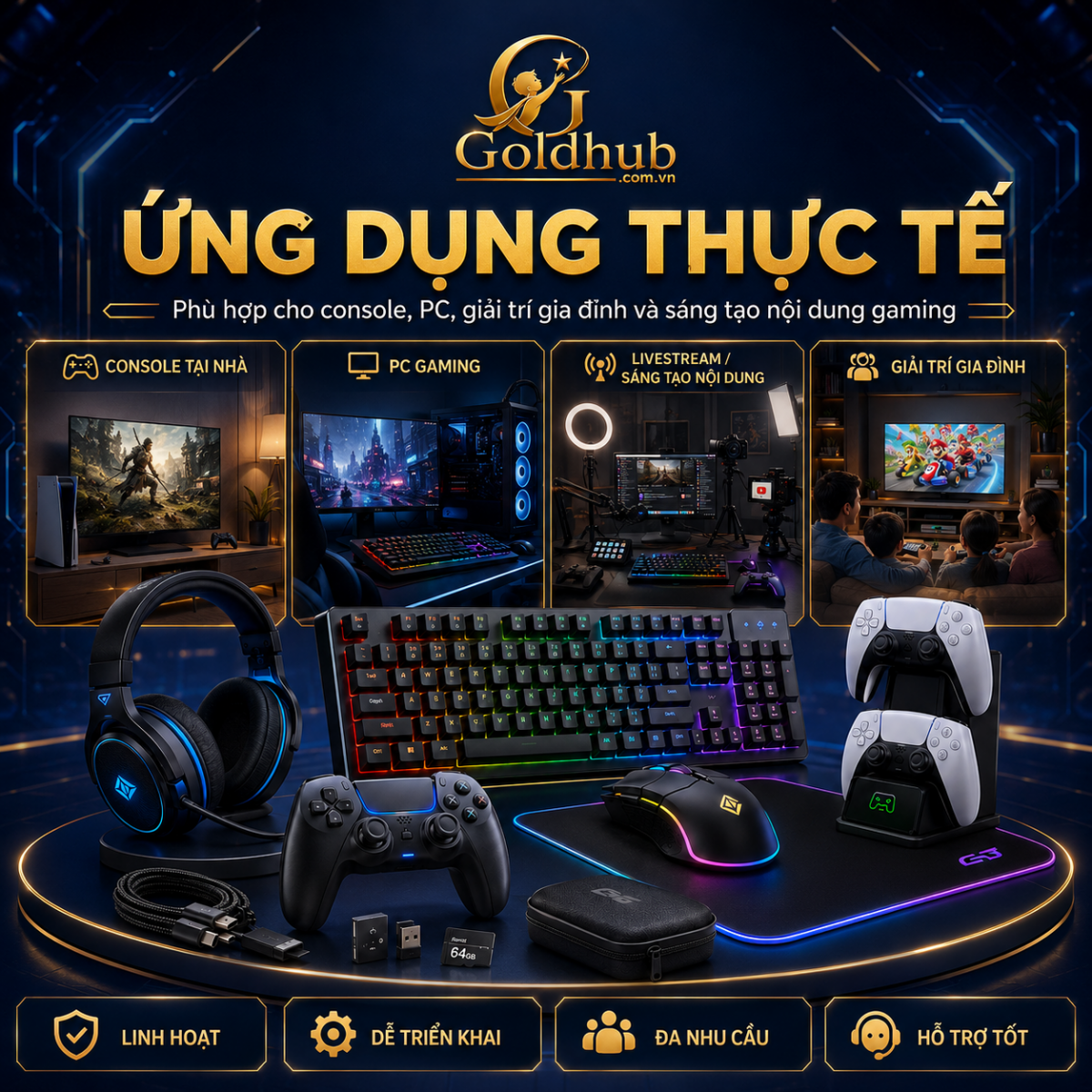 Ứng dụng thực tế về phụ kiện máy chơi game