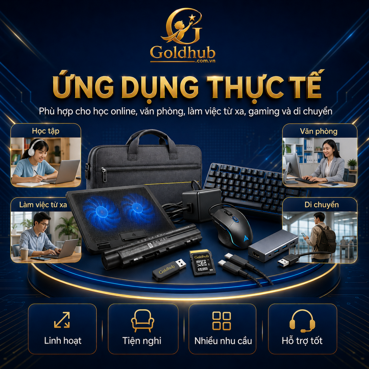 Ứng dụng thực tế của phụ kiện máy tính