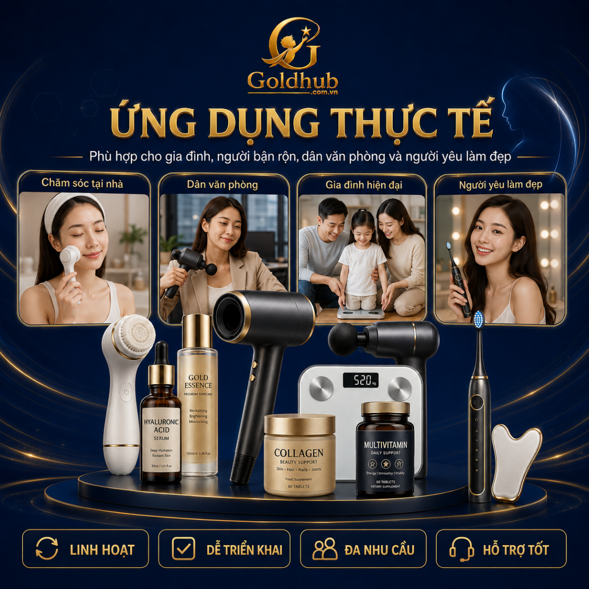 Ứng dụng thực tế của sức khỏe và làm đẹp