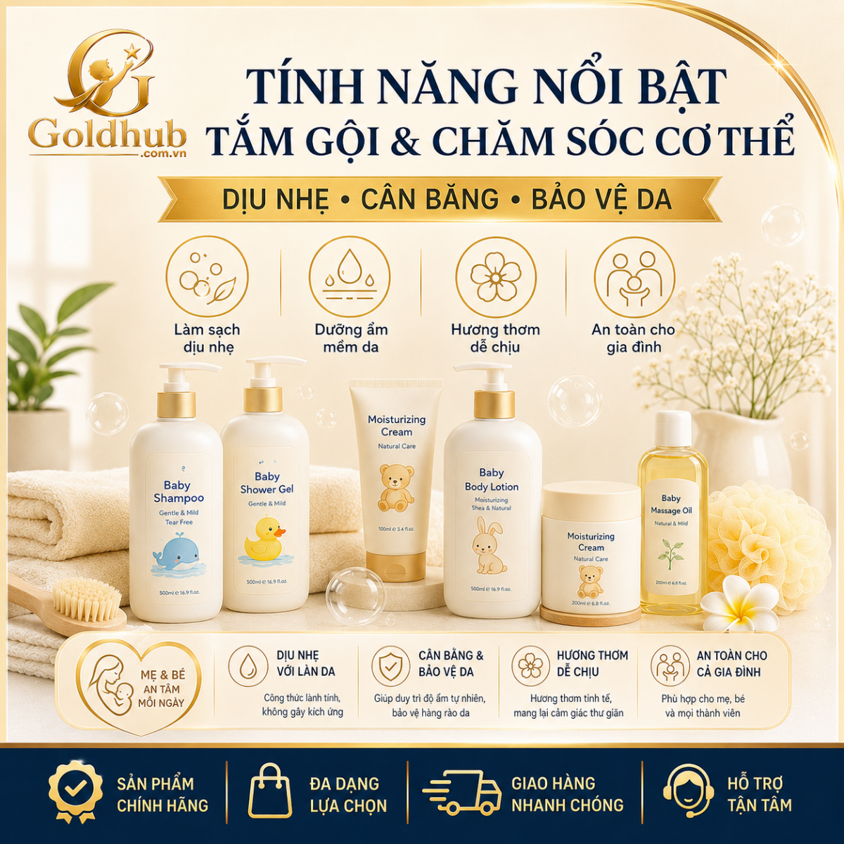 Tính năng của Tắm Gội & Chăm Sóc Cơ Thể Tính năng của Tắm Gội & Chăm Sóc Cơ Thể