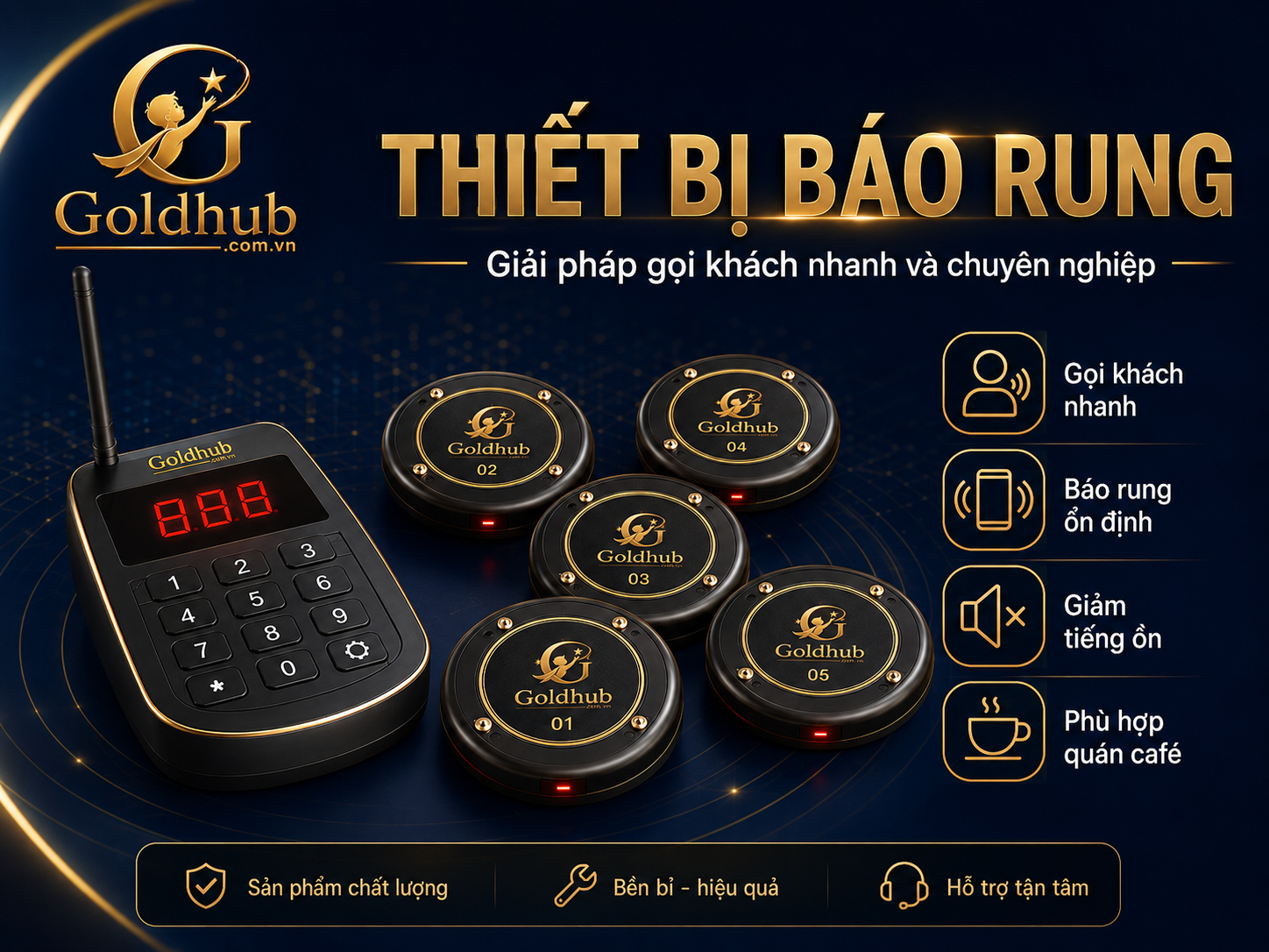 Giải pháp gọi khách hàng nhanh thiết bị báo rung