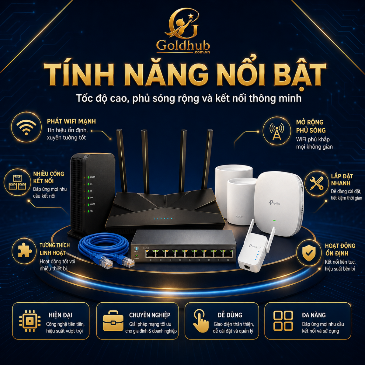 Tính năng nổi bật của thiết bị mạng