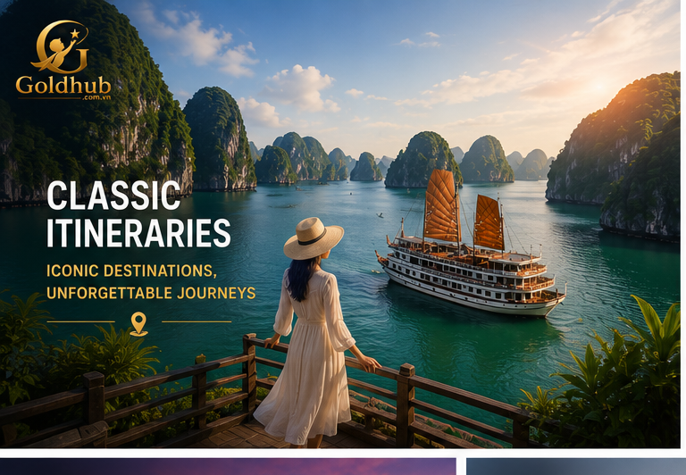 Classic Vietnam travel itinerary featuring Ha Long Bay and iconic destinations