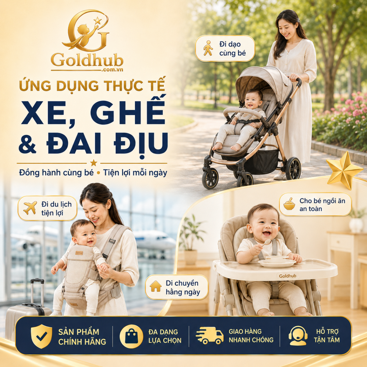 Ứng dụng thực tế của Xe, Ghế & Đai Địu Cho Bé Ứng dụng thực tế của Xe, Ghế & Đai Địu Cho Bé