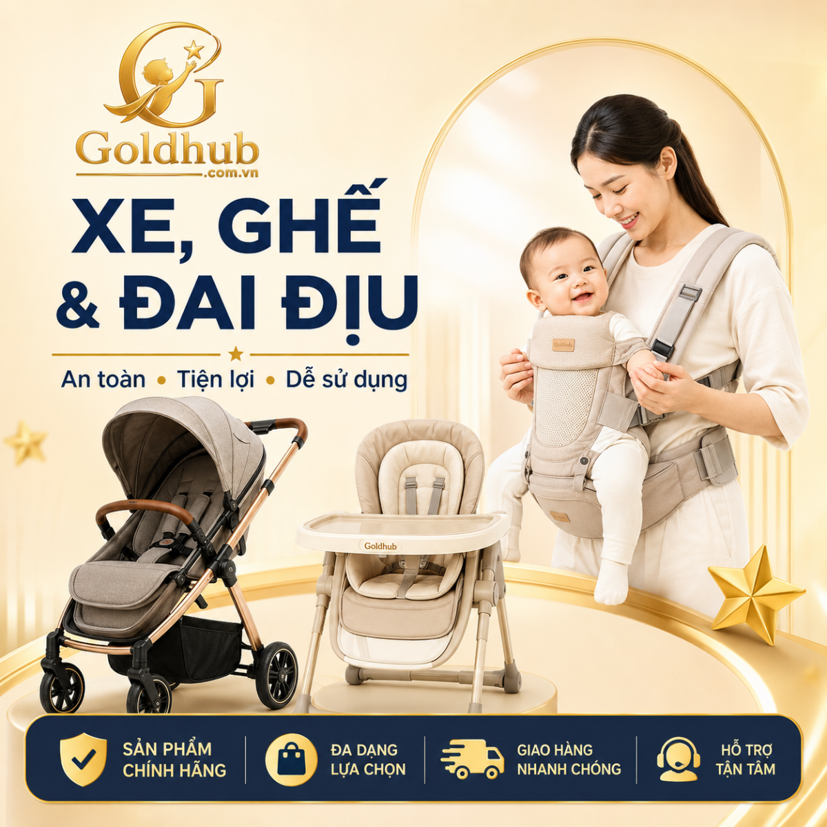 Xe, Ghế & Đai Địu Cho Bé Xe, Ghế & Đai Địu Cho Bé